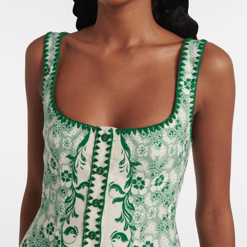 Alemais Green Mini Dress Uk 4, US 0 - Picture 5 of 6
